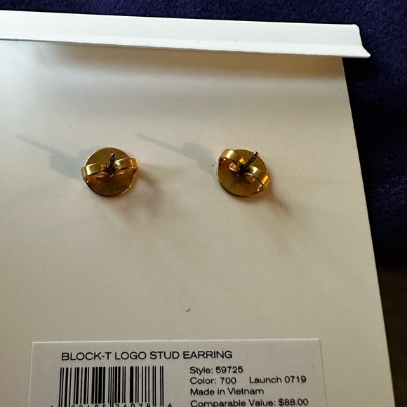 Tory Burch Block Stud Earrings - Picture 4 of 5